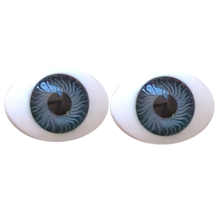 Pair Grey Flat Acrylic Eyes 26mm