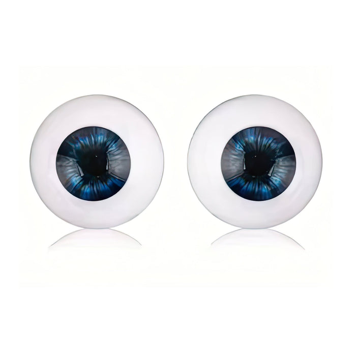 Pair Half Round Lt. Grey Acrylic Eyes 26mm