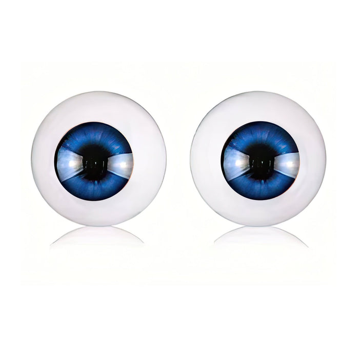 Pair Half Round Cobalt Acrylic Eyes 26mm