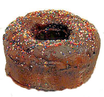 Chocolate Glazed Bunt Cake - Faux Fake Prop Food