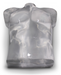 Prone View of Clear Ballistic Gel Torso