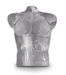 Front View of Clear Ballistic Gel Torso